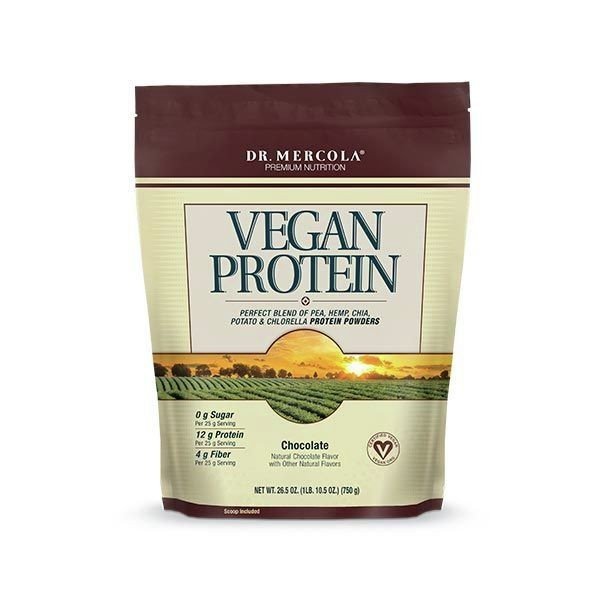 Dr. Mercola Vegan Protein Chocolate 1.5 lbs Powder