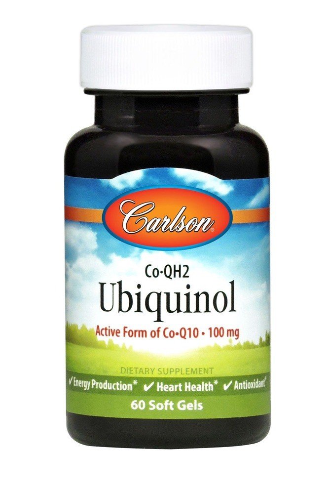 Carlson Laboratories CO QH Unbiquinol 100 mg 60 Softgel