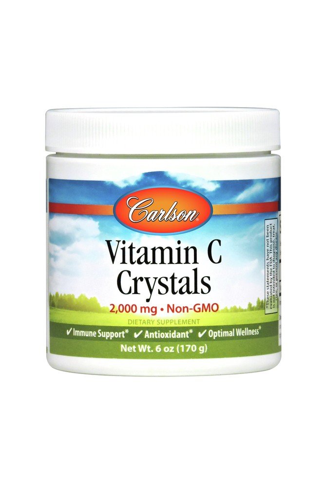 Carlson Laboratories Vitamin C Crystals Non GMO 6 oz Powder