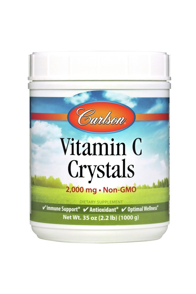 Carlson Laboratories Vitamin C Crystals Non GMO 2.2 lbs Powder