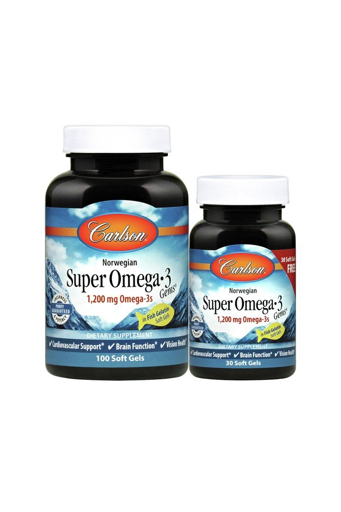 Carlson Laboratories Super Omega-3 Fish 130 Softgel