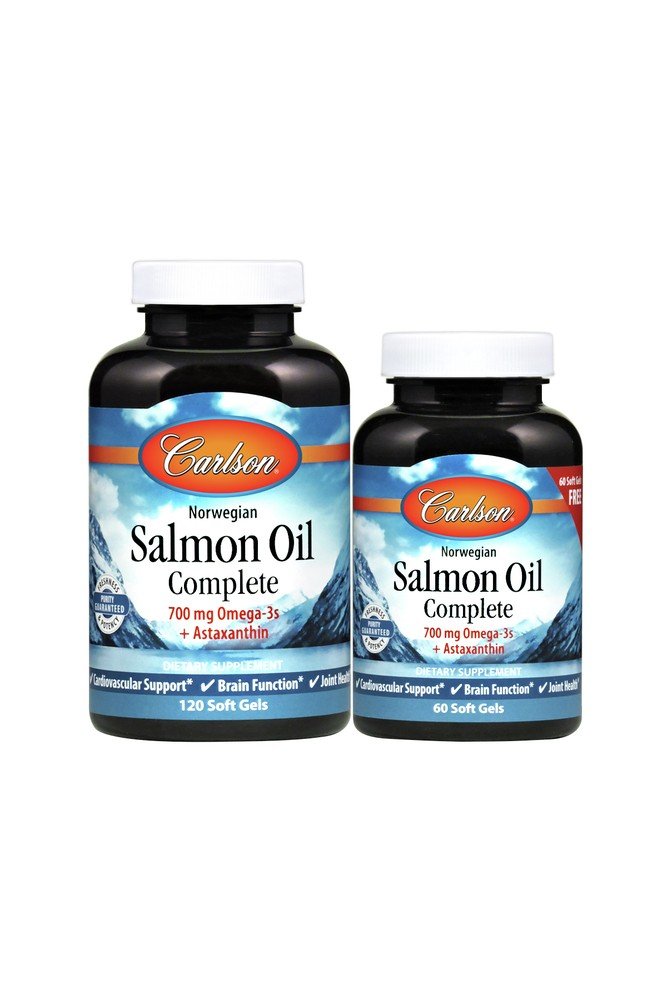 Carlson Laboratories Salmon Oil Complete Bonus Pack 120+60 Softgel