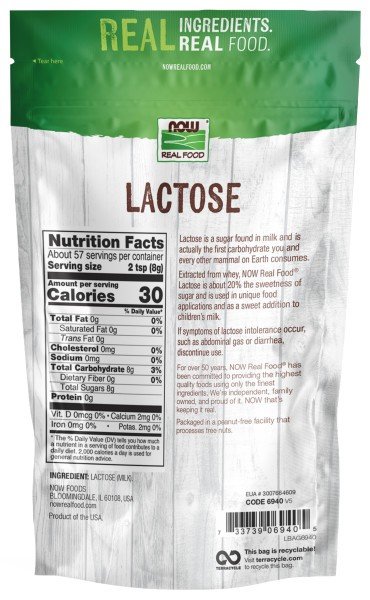 Now Foods Lactose 1 lb Granule