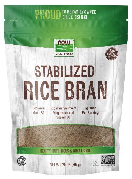 Now Foods Rice Bran 20 oz Bag