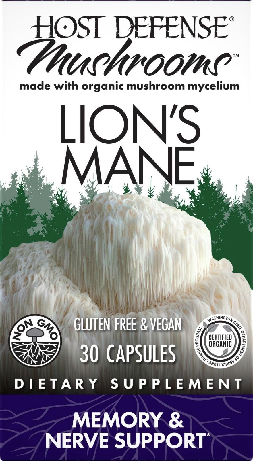 Fungi Perfecti/Host Defense Lion&#39;s Mane 30 VegCap