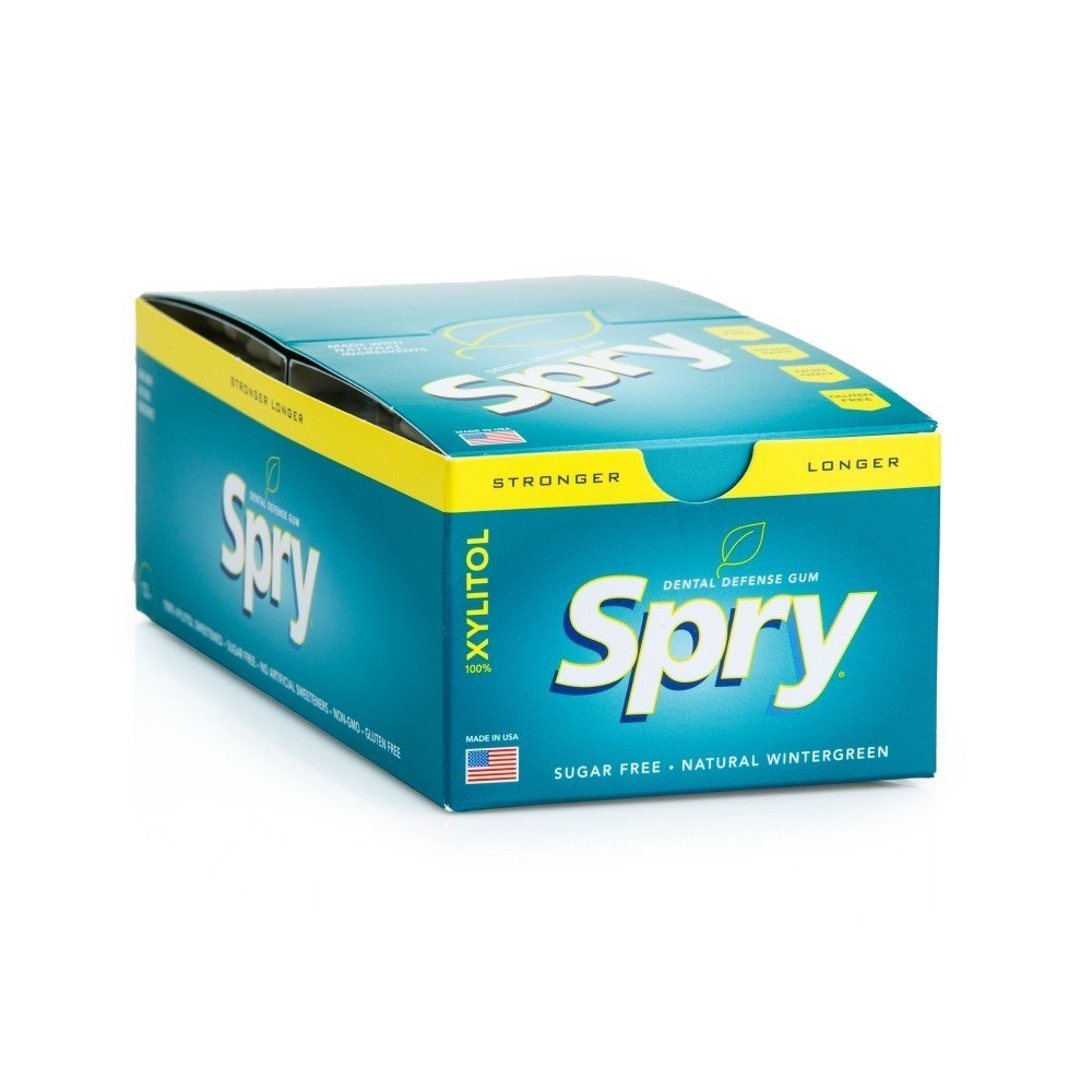 Xlear Spry Stronger Longer Wintermint Gum 12 Pack Box