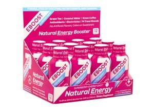 EBOOST Natural Energy Shot Superberry with Coconut Water 12 (2 oz ) fl oz Box