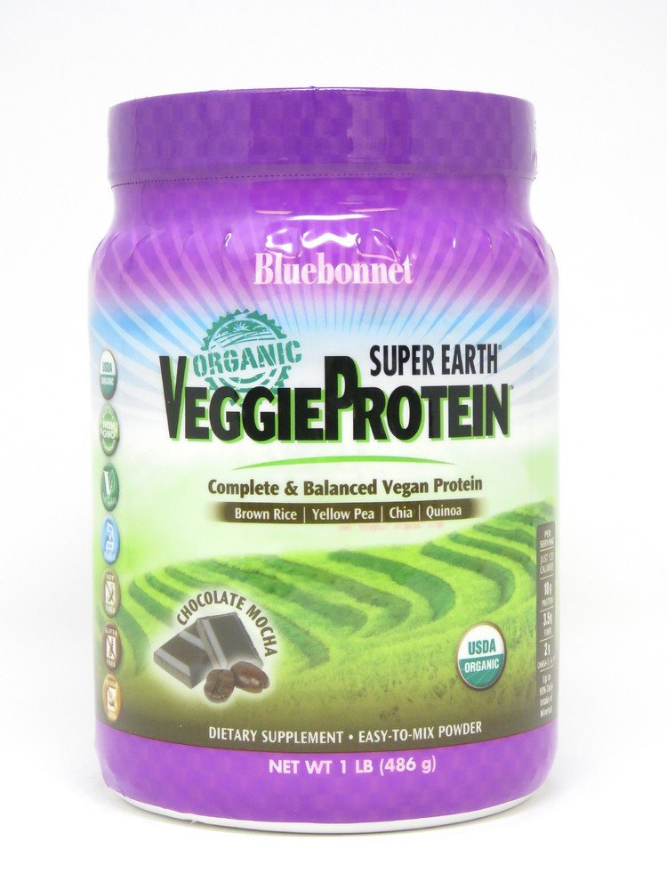 Bluebonnet Super Earth VeggieProtein Chocolate Mocha 1 lb Powder