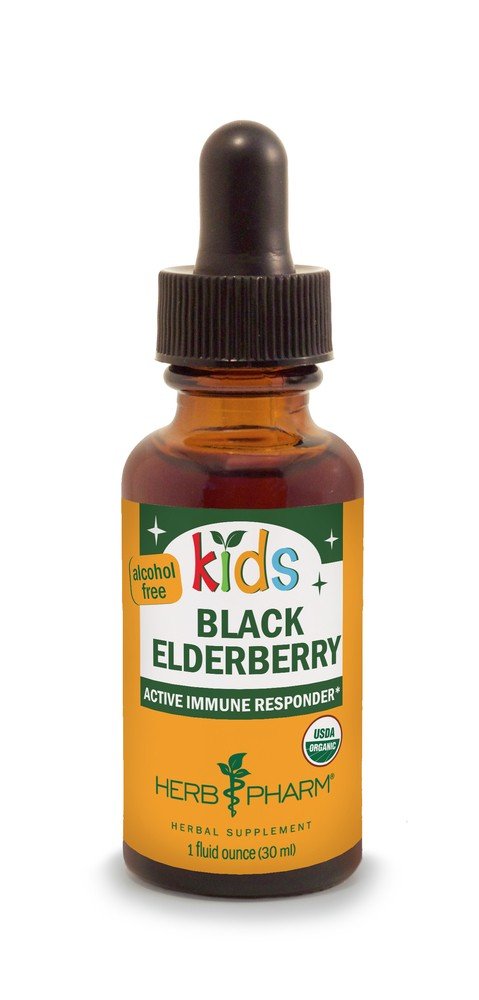 Herb Pharm Kids Black Elderberry Glycerite 1 oz Liquid