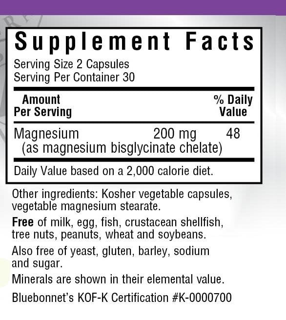 Bluebonnet Chelated Magnesium 120 VegCap