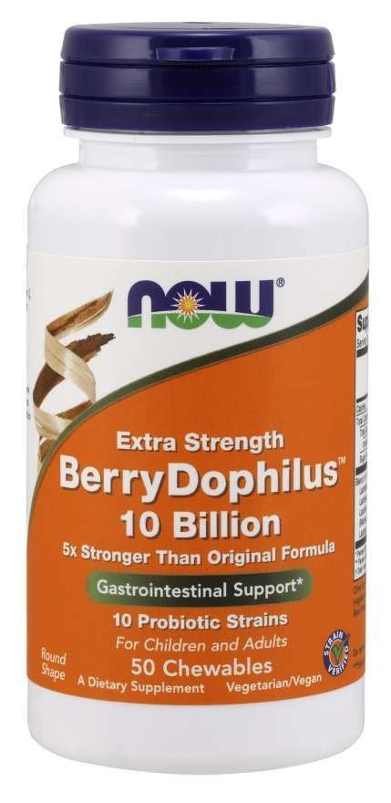 Now Foods BerryDophilus Extra Strength 10 Billion 50 Chewable