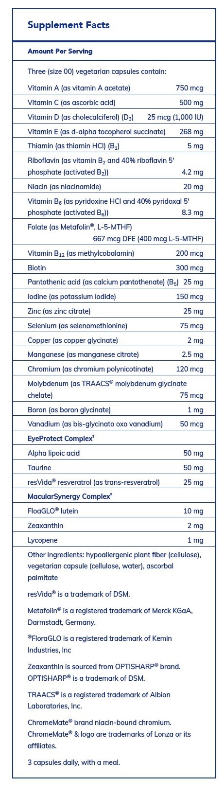 Pure Encapsulations VisionPro Nutrients 90 Capsule