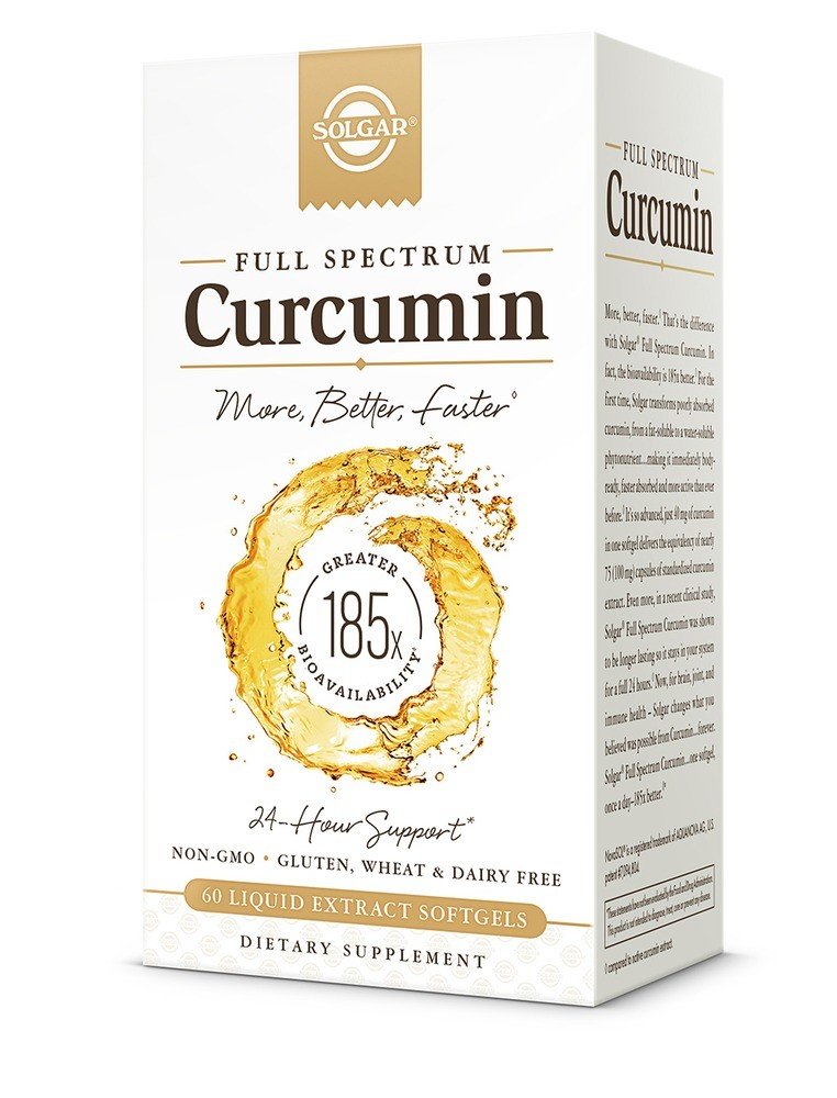 Full Spectrum Curcumin | Solgar | Brain Health | Joint Health | Immune Health | 24-Hour Support | Non GMO | Gluten Free | Wheat Free | Dairy Free | Dietary Supplement | 60 Softgels | VitaminLife