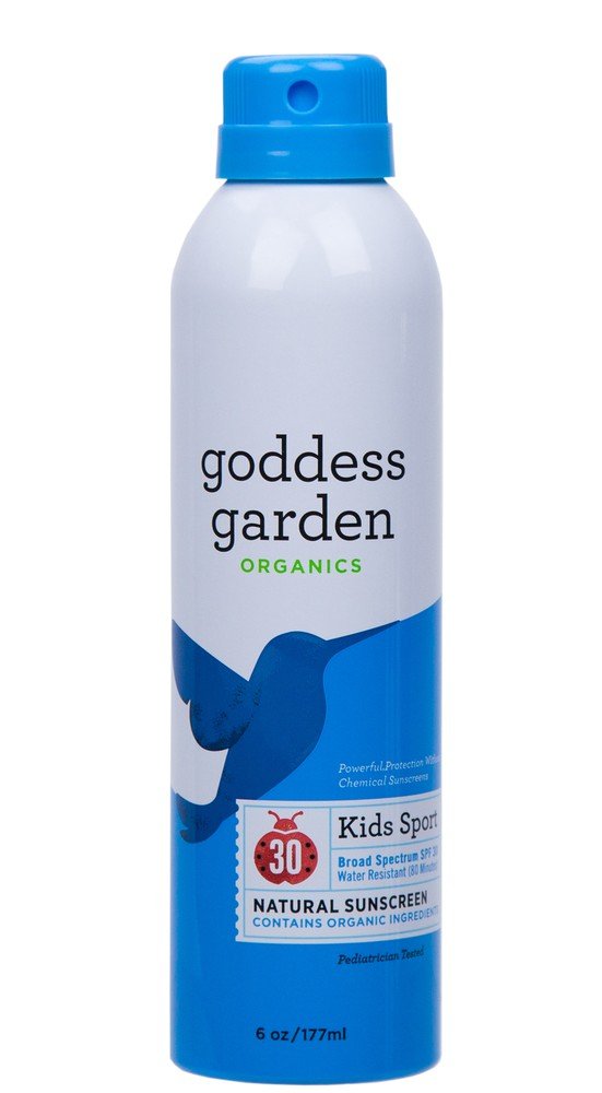 Goddess Garden Kids Sport Continuous Spray Natural Sunscreen SPF30 6 oz Spray