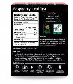 Buddha Teas Raspberry Leaf Tea 18 Bags Box