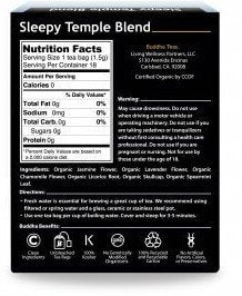 Buddha Teas Sleepy Temple Blend Tea 18 Bags Box