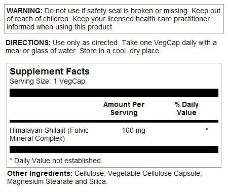 Solaray Fulvic Minerals 100 mg 30 VegCap