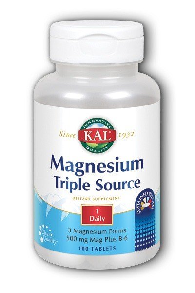 Kal Magnesium, Triple Source Sustained Release 500 mg 100 Tablet