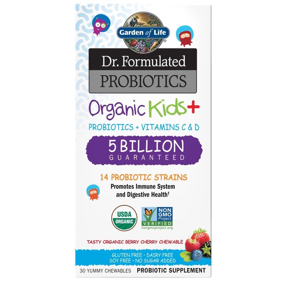 Garden of Life Dr. Formulated Probiotic -Organic Kids+5B-Berry Cherry 30 Chewable