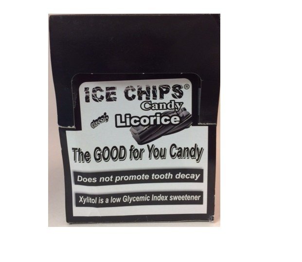 Ice Chips Candy Ice Chips Licorice - Box 12 (1 oz (28.35 g) Box