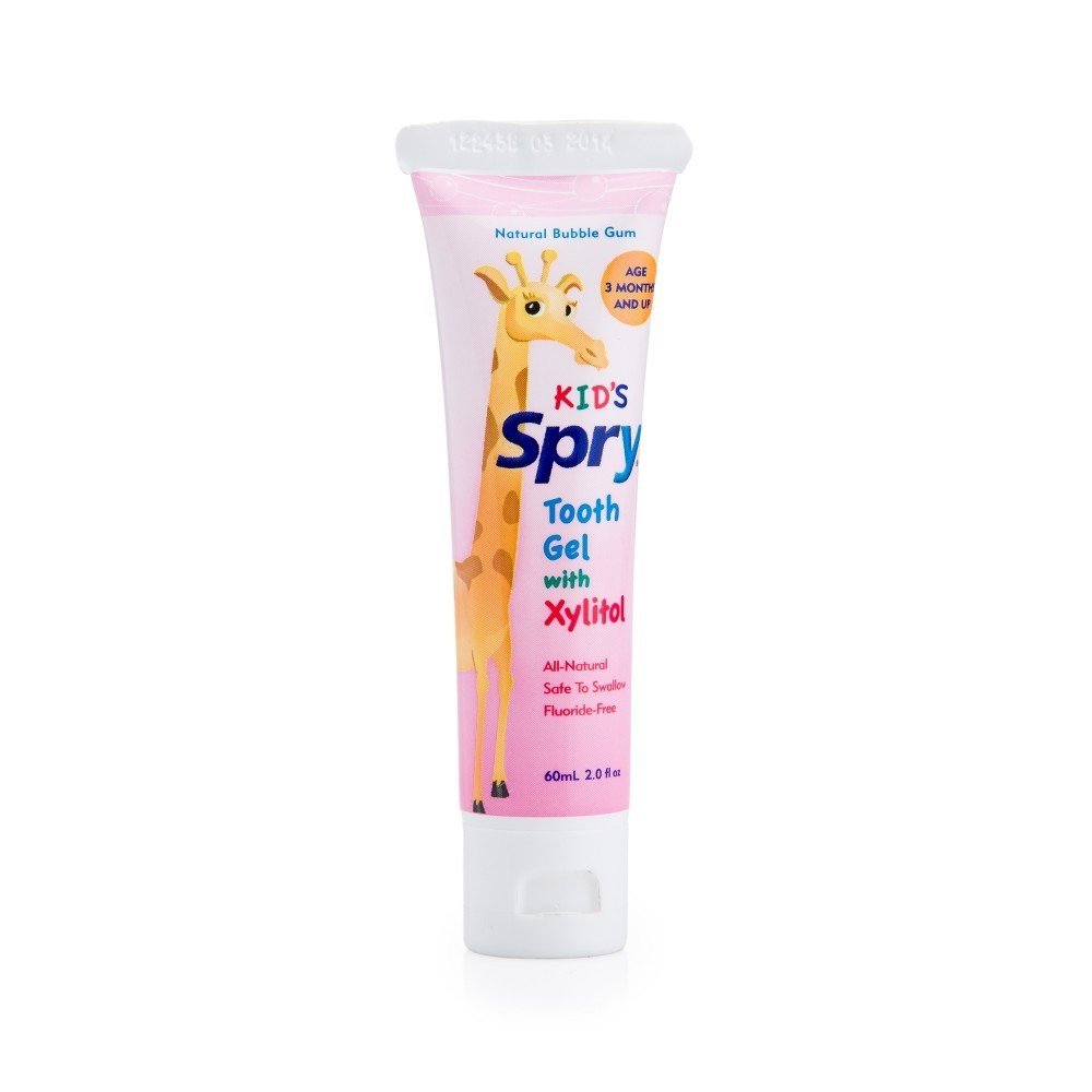 Xlear Spry Tooth Gel Kid&#39;s Natural Bubble Gum with Xylito 2 oz Gel