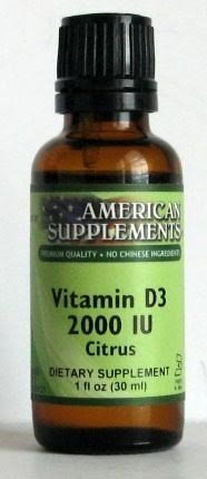 American Supplements Vitamin D3 2000 Citrus with Mct Oil 1 oz Liquid