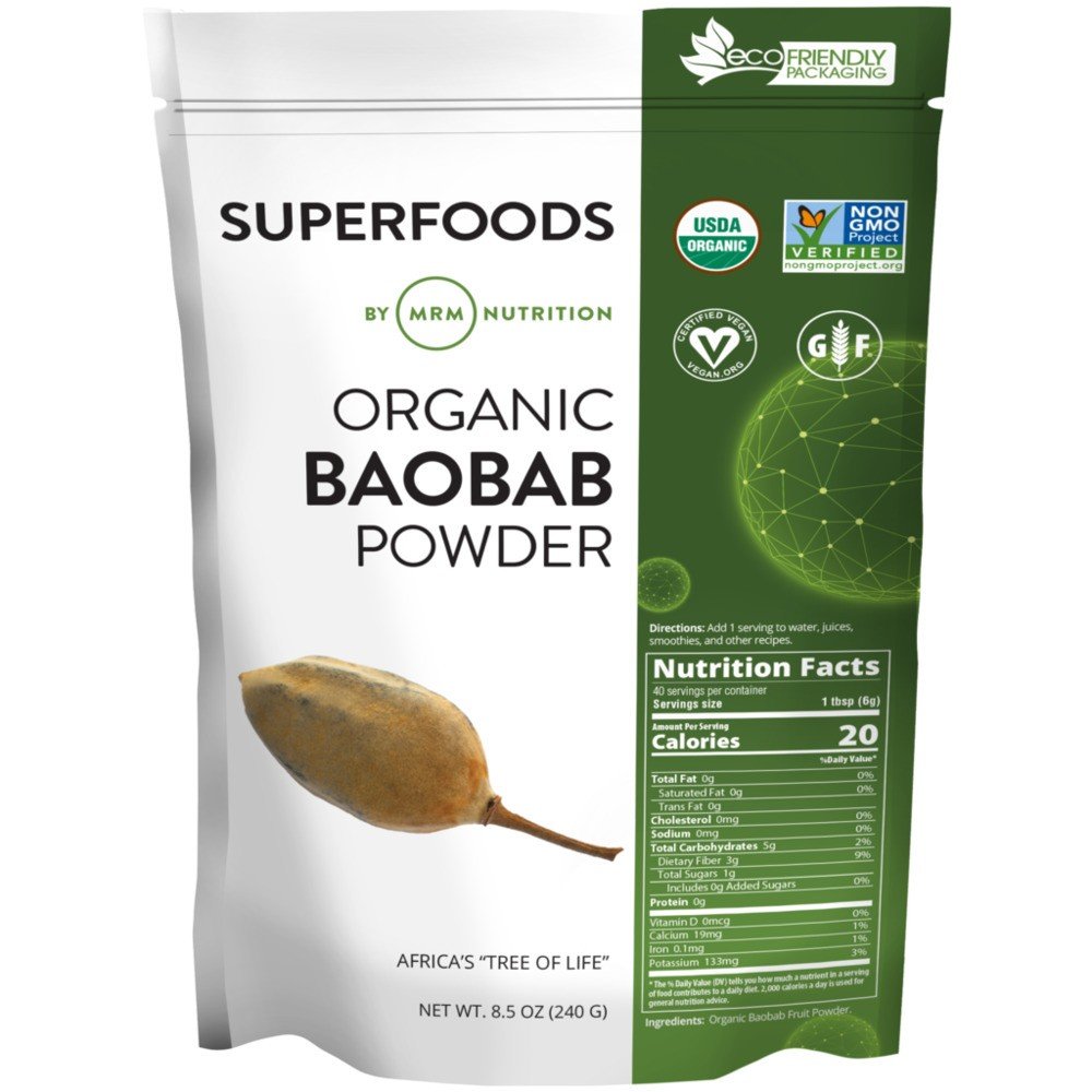 MRM (Metabolic Response Modifiers) Super Foods - Raw Organic Baobab Fruit Powder 8.5 oz Powder