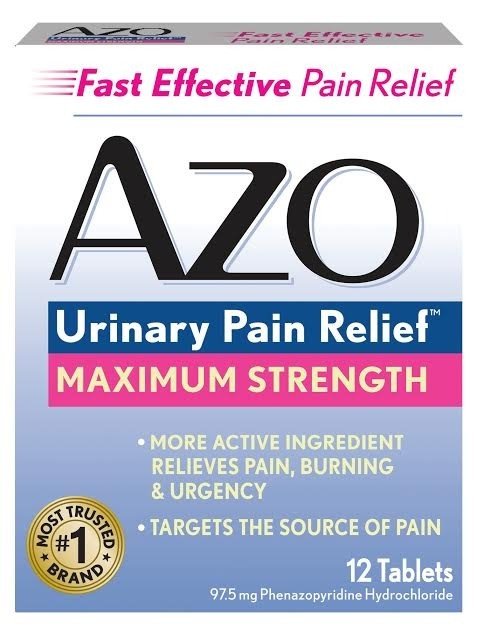 AZO Urinary Pain Relief, Maximum Strength 12 Tablet