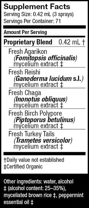 Fungi Perfecti/Host Defense MycoShield Spray - Peppermint 2 fl oz Liquid