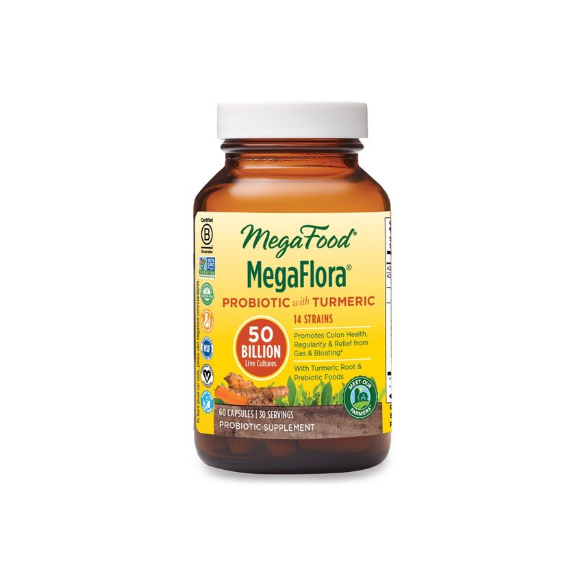 MegaFood MegaFlora Probiotic with Turmeric 60 Capsule