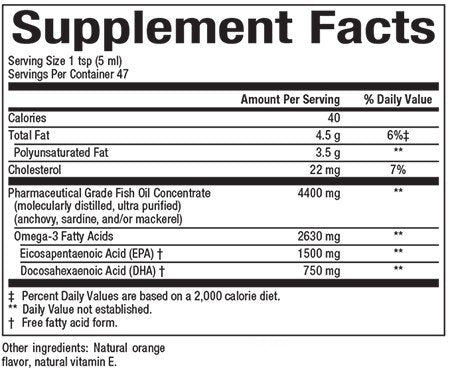 Natural Factors SeaRich Omega-3 1500mg EPA / 750mg DHA w/ Vit D3 1000IU Lemon Meringue 6.76 Liquid