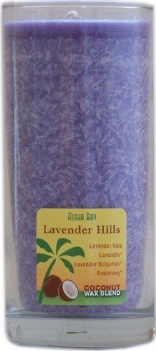 Aloha Bay Coconut Wax Essential Oil Candle Lavender Hills 11 oz Glass Jar