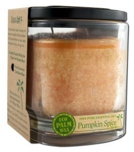 Aloha Bay Palm Wax Candle Pumpkin Spice Orange 8 oz Glass Jar