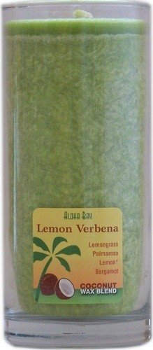 Aloha Bay Coconut Wax Essential Oil Lemon Verbena 11 oz Glass Jar