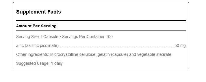 Douglas Laboratories Zinc Picolinate 100 Capsule