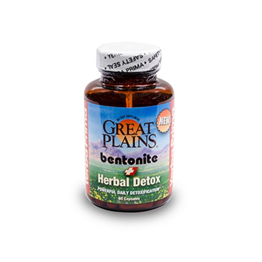 Yerba Prima Great Plains Bentonite +Herbal Detox 60 VegCap