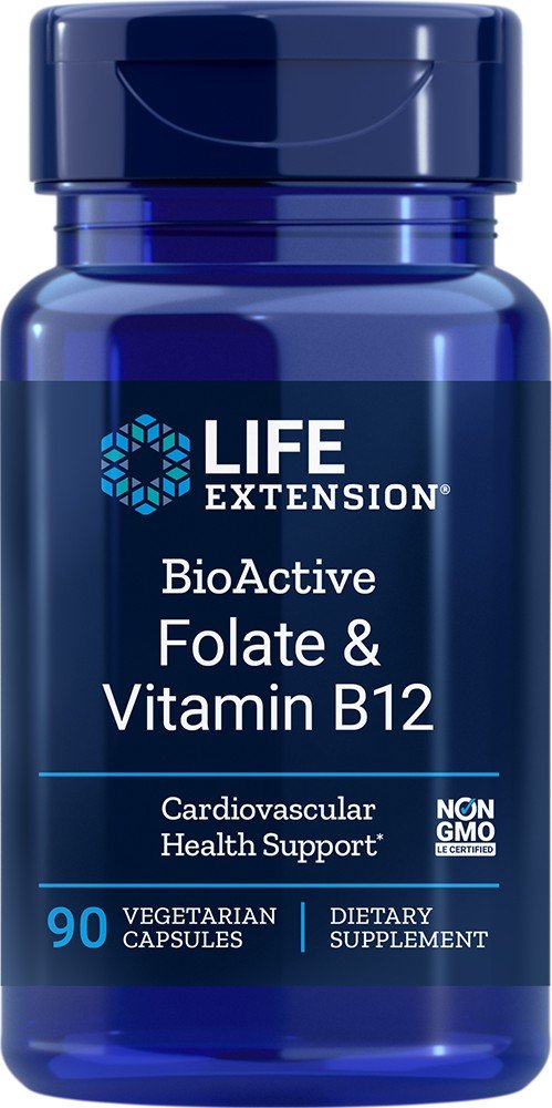 Life Extension Folate &amp; Vitamin B12 90 VegCap