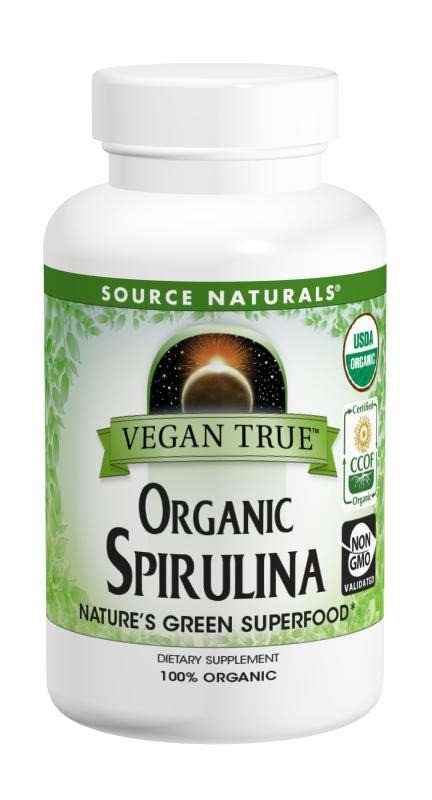 Source Naturals, Inc. Vegan True Organic Spirulina 100 Sublingual Tablet