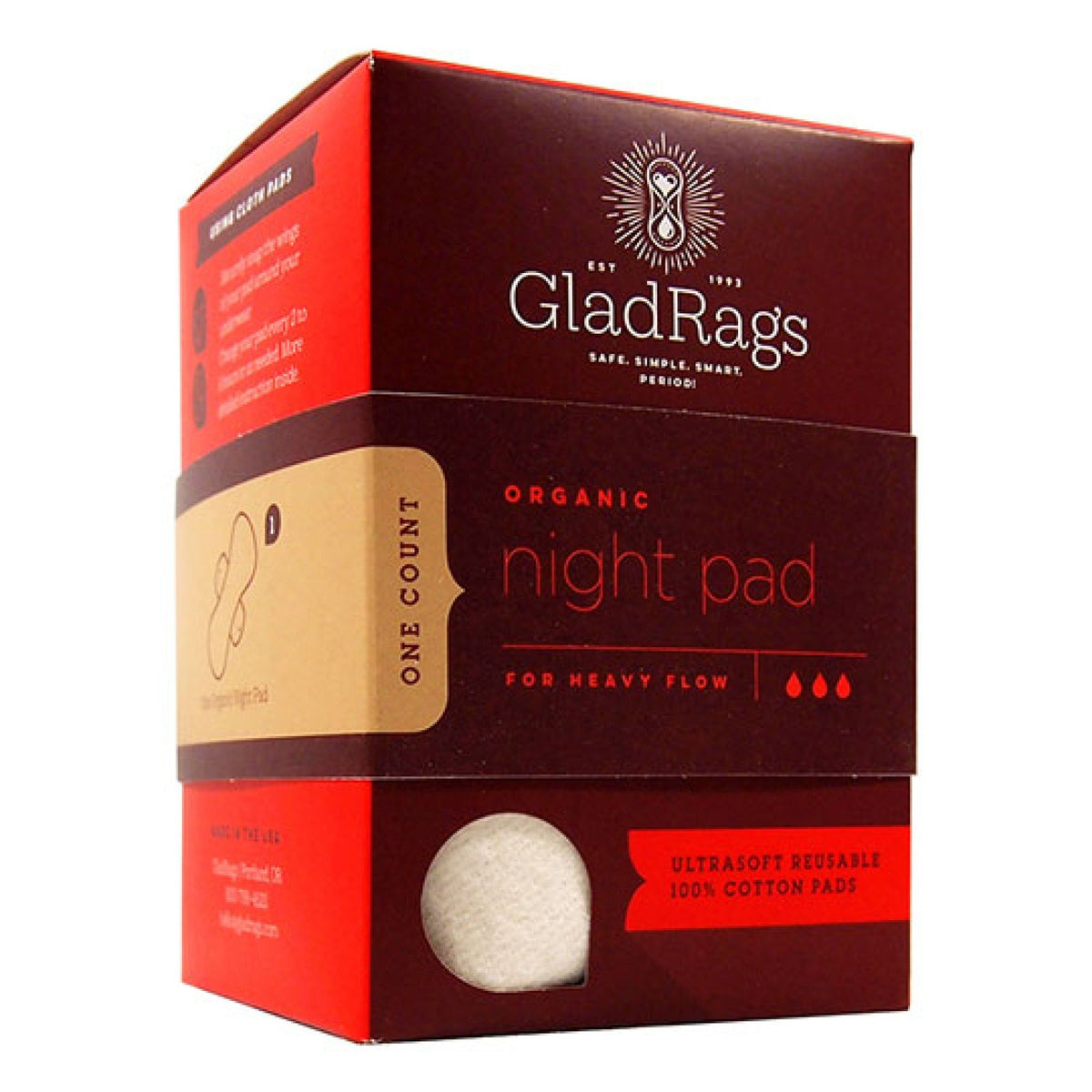 Glad Rags Sleepers Nighttime Organic Cotton Pads 1 Pack