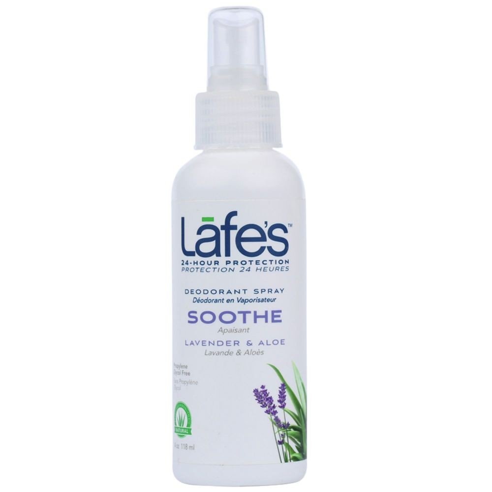 Lafe&#39;s Natural Bodycare Lafe&#39;s Natural Deodorant Spray Soothe Lavender &amp; Aloe 4 oz Spray