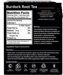 Buddha Teas Burdock Root Tea 18 Bags Box