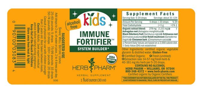 Herb Pharm Kids Immune Fortifier 1 oz Liquid