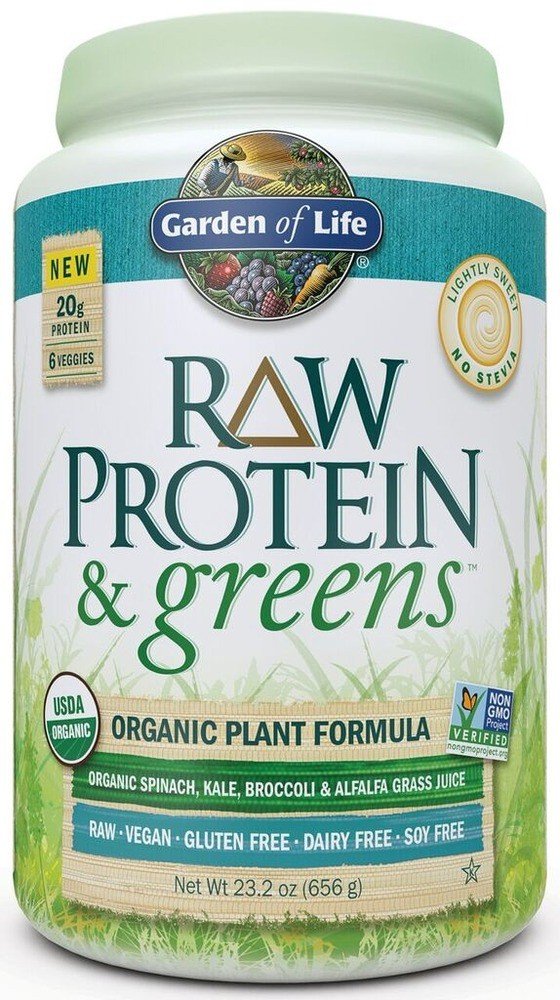 Garden of Life Raw Protein & Greens Lightly Sweetened 656 g Powder