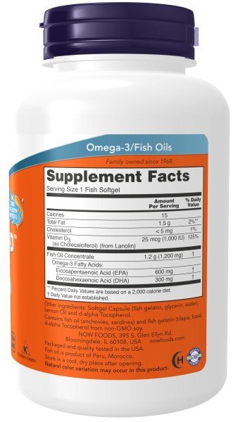Now Foods Ultra Omega 3-D 180 Softgel
