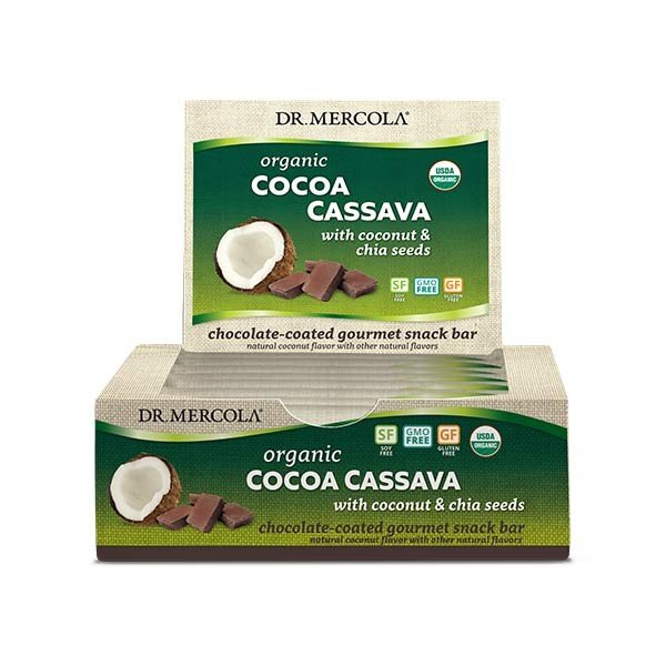 Dr. Mercola Organic Cocoa Cassava Box 12 Bars (1.55 oz (44 Box