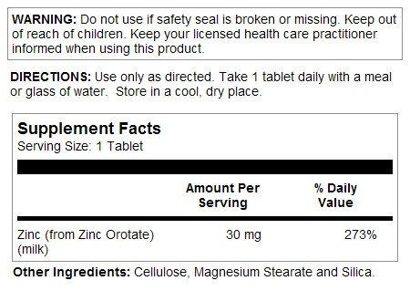 Kal Zinc Orotate Sustained Release 30 mg 90 Tablet