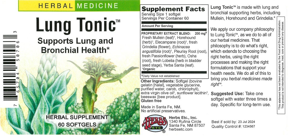 Herbs Etc Lung Tonic 60 Softgel