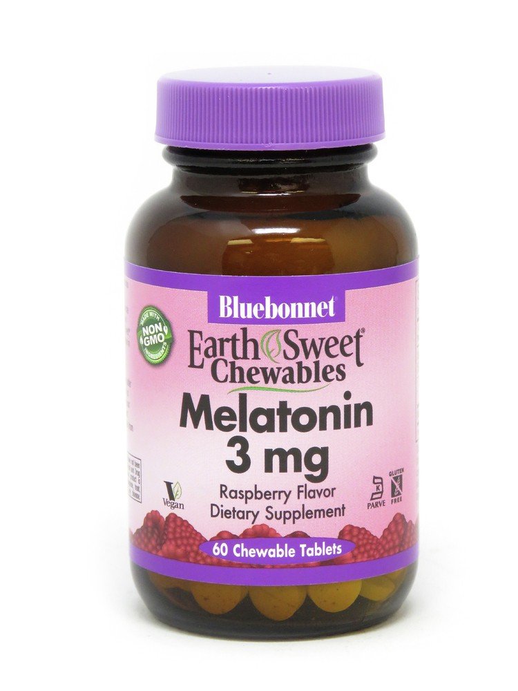 Bluebonnet Earth Sweet Chewables Melatonin 3 mg 60 Chewable