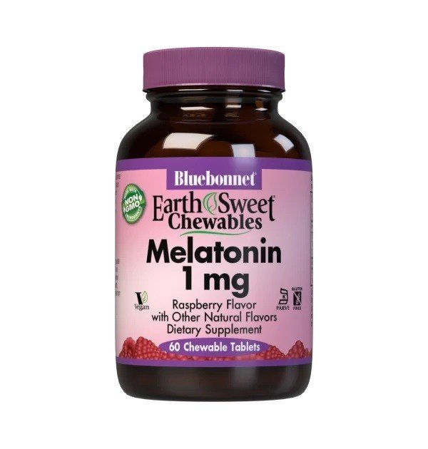 Bluebonnet Earth Sweet Chewables Melatonin 1 mg 60 Chewable