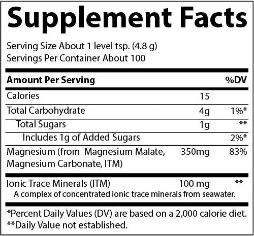 Trace Minerals Stress-X Magnesium Powder Rasp-Lemon - 100 servings 16.9 oz Powder